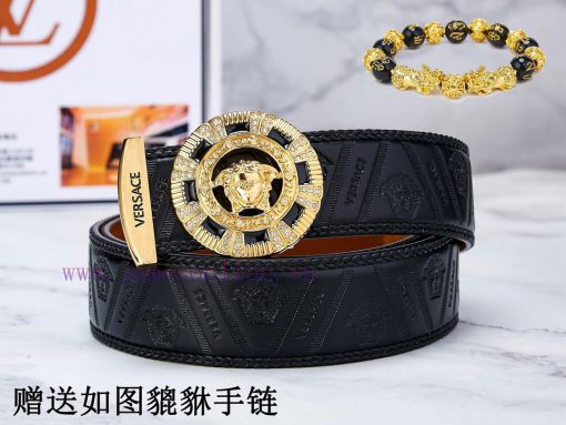 Belt Versace Ver…The waist belt is made of 100% cowhide, ensuring that the genuine leather i r0cpkye5