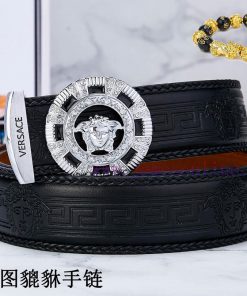 Belt Versace Ver…The waist belt is made of 100% cowhide, ensuring that the genuine leather i bfek23d6