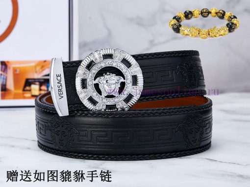 Belt Versace Ver…The waist belt is made of 100% cowhide, ensuring that the genuine leather i bfek23d6 - Image 2