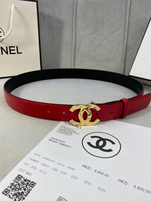3.0cm width Chanel women's belt, new soft imported calf leather, supports NFC official websi wsec2lbx - Image 2