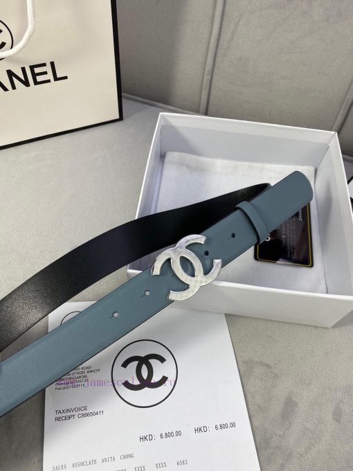 3.0cm width Chanel women's belt, new soft imported calf leather, supports NFC official websi 2ylx44f0 - Image 4