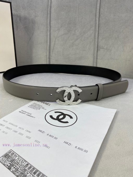 3.0cm width Chanel women's belt, new soft imported calf leather, supports NFC official websi r6qfgfg3