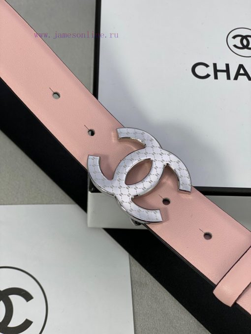 3.0cm width Chanel women's belt, new soft imported calf leather, supports NFC official websi me5yqfso - Image 8
