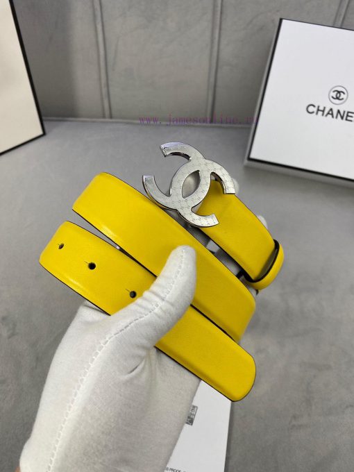 3.0cm width Chanel women's belt, new soft imported calf leather, supports NFC official websi ukvqpxcp - Image 3