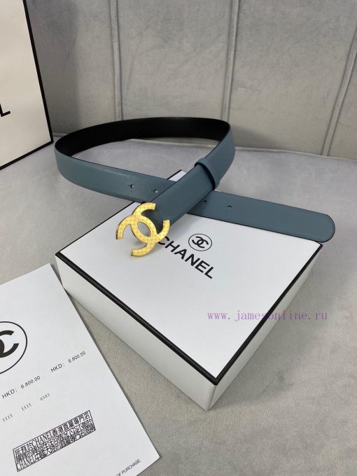 3.0cm width Chanel women's belt, new soft imported calf leather, supports NFC official websi 2ylx44f0 - Image 8