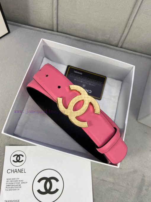3.0cm width Chanel women's belt, new soft imported calf leather, supports NFC official websi los6m6yz - Image 5