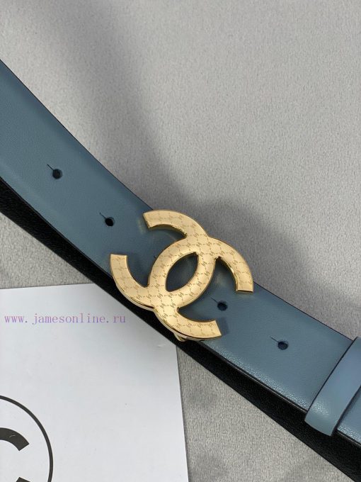 3.0cm width Chanel women's belt, new soft imported calf leather, supports NFC official websi 2ylx44f0 - Image 9