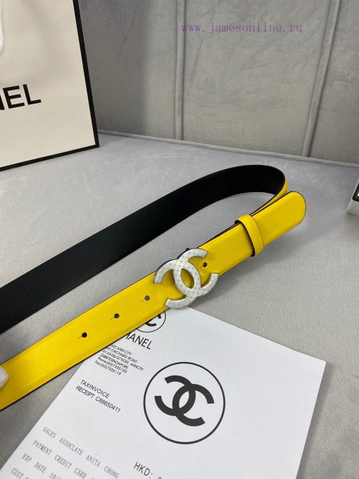 3.0cm width Chanel women's belt, new soft imported calf leather, supports NFC official websi ukvqpxcp - Image 5