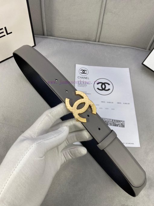 3.0cm width Chanel women's belt, new soft imported calf leather, supports NFC official websi r6qfgfg3 - Image 7