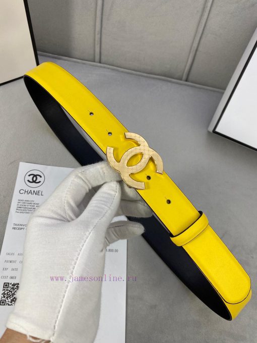 3.0cm width Chanel women's belt, new soft imported calf leather, supports NFC official websi ukvqpxcp - Image 7