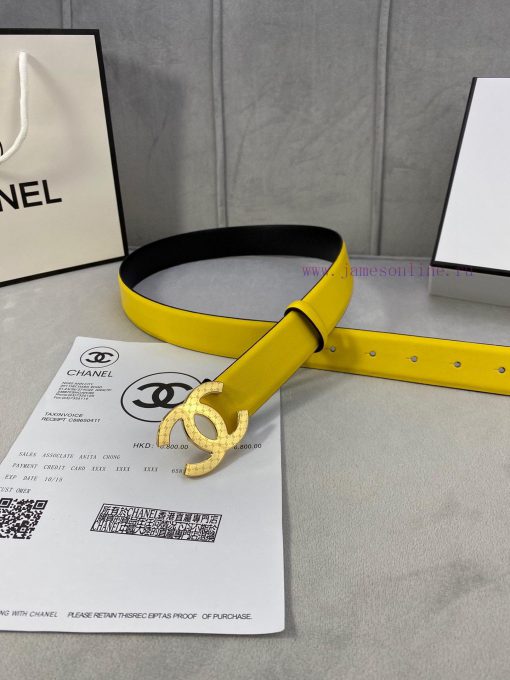 3.0cm width Chanel women's belt, new soft imported calf leather, supports NFC official websi ukvqpxcp - Image 8