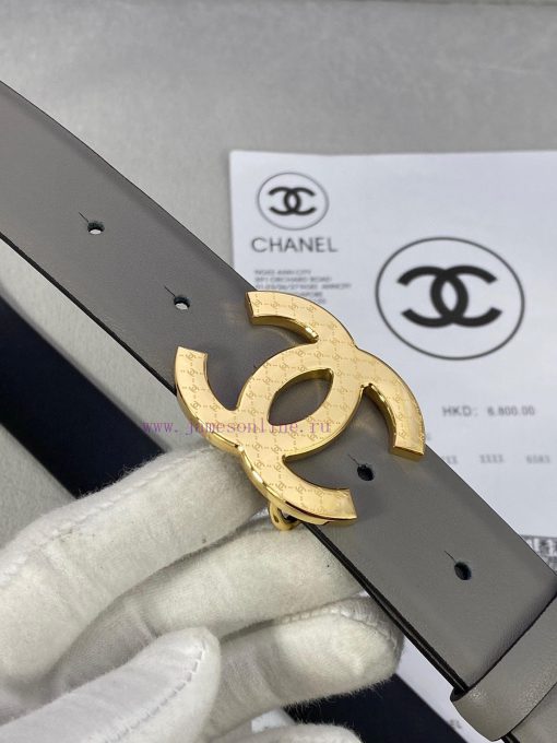 3.0cm width Chanel women's belt, new soft imported calf leather, supports NFC official websi r6qfgfg3 - Image 9