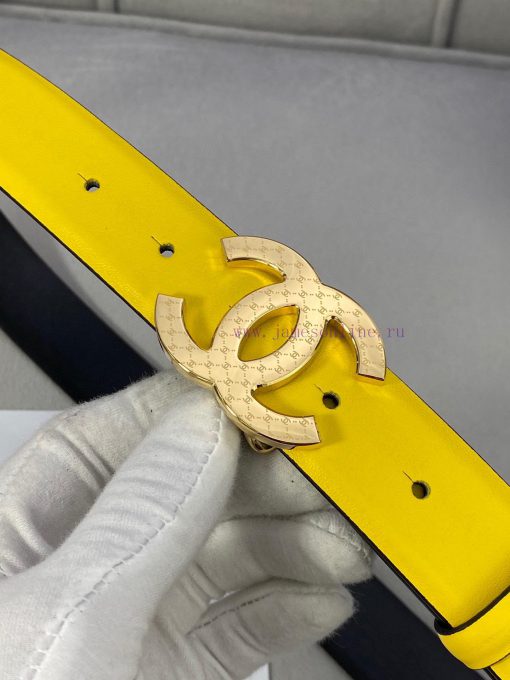 3.0cm width Chanel women's belt, new soft imported calf leather, supports NFC official websi ukvqpxcp - Image 9