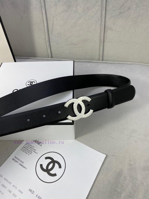 3.0cm width Chanel women's belt, new soft imported calf leather, supports NFC official websi 8usqnmg7 - Image 5