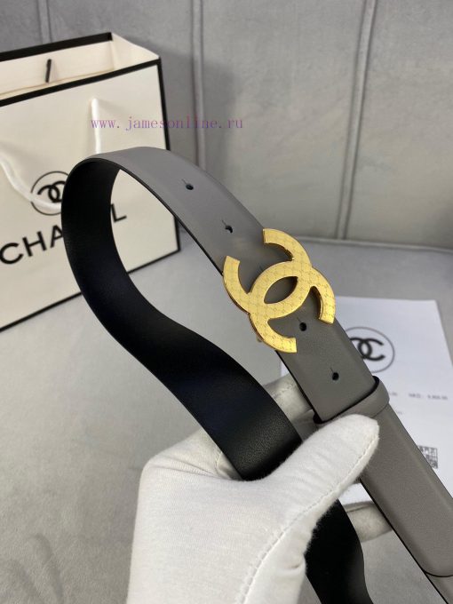 3.0cm width Chanel women's belt, new soft imported calf leather, supports NFC official websi r6qfgfg3 - Image 10
