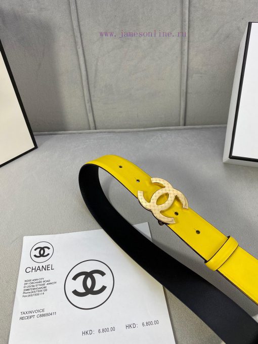 3.0cm width Chanel women's belt, new soft imported calf leather, supports NFC official websi ukvqpxcp - Image 10