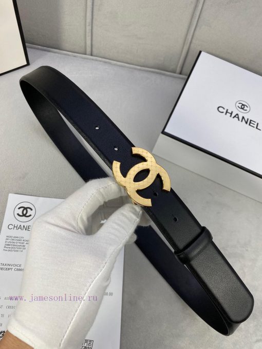 3.0cm width Chanel women's belt, new soft imported calf leather, supports NFC official websi 8usqnmg7 - Image 7
