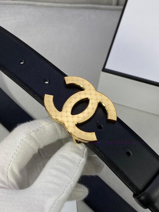 3.0cm width Chanel women's belt, new soft imported calf leather, supports NFC official websi 8usqnmg7 - Image 10