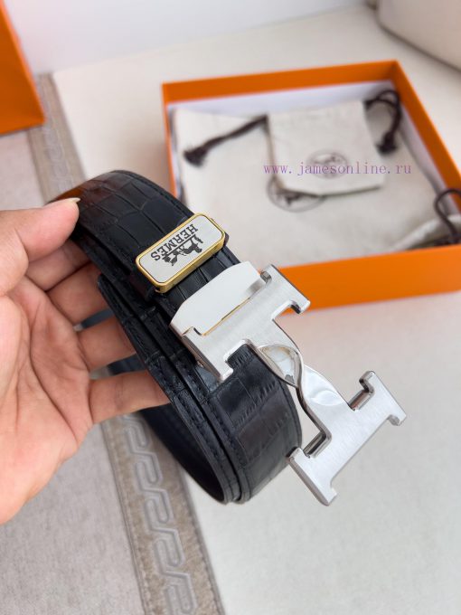 Hermes Her.. Mes ️ Automatic belt buckle waist beltAutomatic buckle, made of pure steel mate u0bn72v4 - Image 4