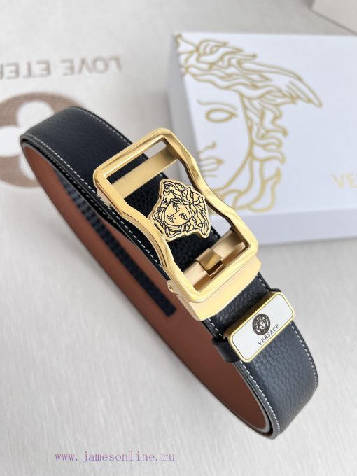 Versace Versace. ️ Belt and belt automatic beltAutomatic belt, classic head buckle made of p l9wdl6bv - Image 5