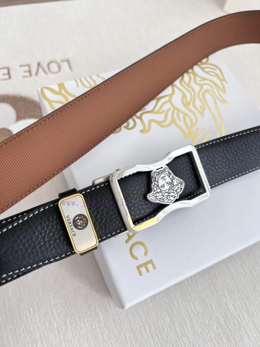 Versace Versace. ️ Belt and belt automatic beltAutomatic belt, classic head buckle made of p ocnds932 - Image 5