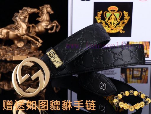 Belt Gucci GucciBelt recognition, complimentary punchThe material is 100% top layer cowhide, sqqawppj - Image 3