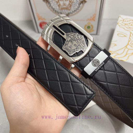 Versace. VersaceMaterial: Leather Belt with 100% Head Layer. The leather belt is guaranteed w7phrfio - Image 4