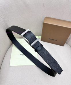Burberry men's paired metal buckle, double-sided external waistband with top layer cowhide, cxh5rjri