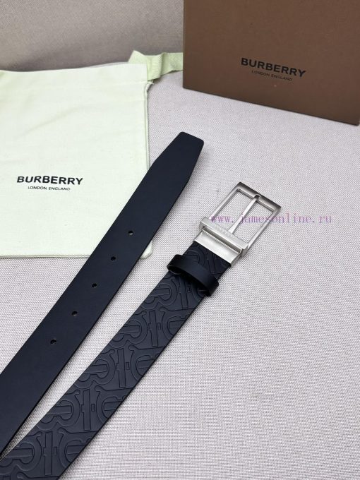 Burberry men's paired metal buckle, double-sided external waistband with top layer cowhide, s6q5w8uk - Image 5
