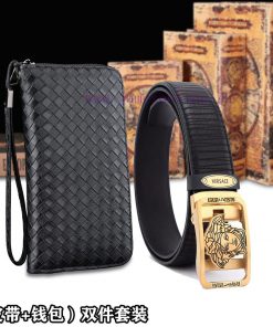 Belt and wallet two-piece setWooden box with accompanying picturesVERSACE Belt+Wallet SetBuc jnt1oy4t