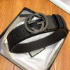 Gucci, double-sided belt, with Gucci Signature leather on one side and monochrome leather on mikxmwwl