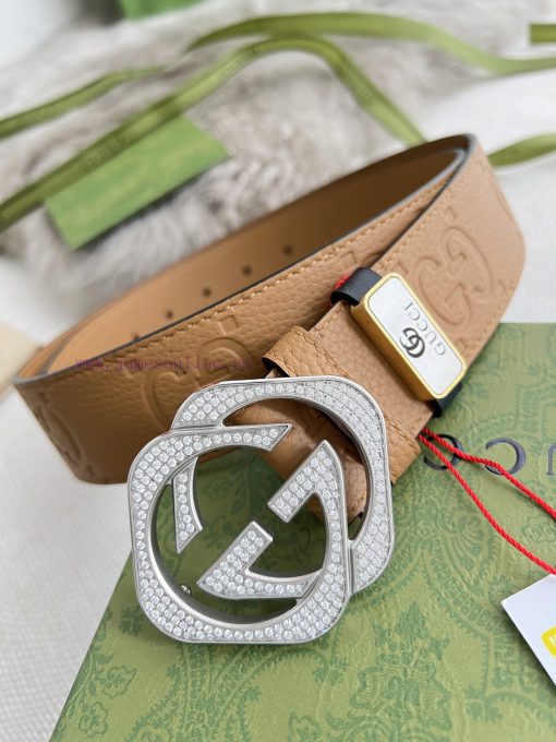 Gucci Gucci Belt ️ BeltHanging buckle, pure steel material with diamond studded buckle head, b4qiun37 - Image 3