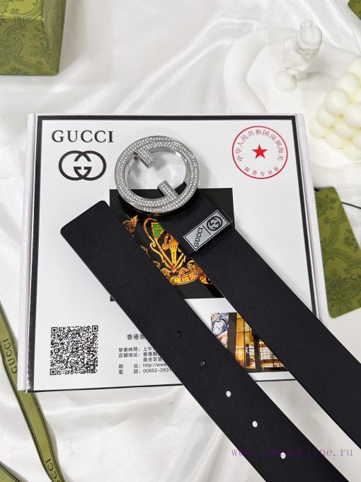 Belt Gucci Gucci️Belt made of 100% head layer cowhide, guaranteed genuine leather, 24k diamo aqsqoiu5 - Image 8