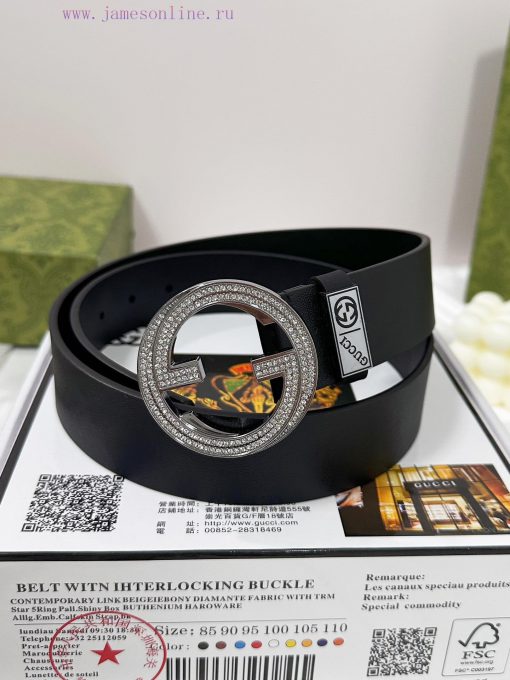 Belt Gucci Gucci️Belt made of 100% head layer cowhide, guaranteed genuine leather, 24k diamo aqsqoiu5 - Image 10