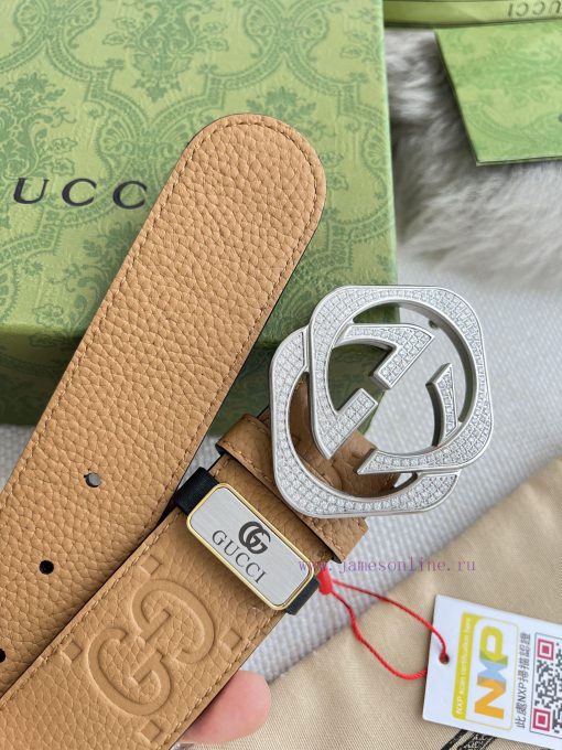 Gucci Gucci Belt ️ BeltHanging buckle, pure steel material with diamond studded buckle head, b4qiun37 - Image 7