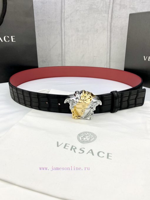 Width 4.0cm Versace is made of carefully selected imported cowhide. This deer leather belt i 3lbkuvrk - Image 2