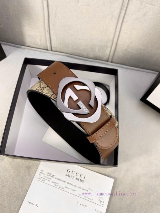 The Gucci belt with a width of 4.0cm made a stunning debut in the early autumn collection, f a2055uju - Image 5