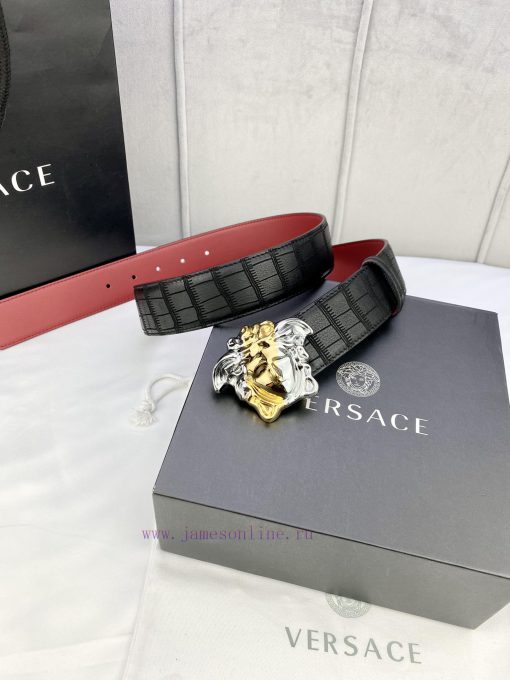 Width 4.0cm Versace is made of carefully selected imported cowhide. This deer leather belt i 3lbkuvrk - Image 4