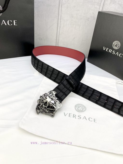 Width 4.0cm Versace is made of carefully selected imported cowhide. This deer leather belt i ezqbtfe2 - Image 3