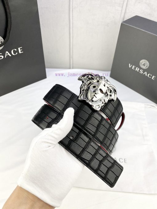 Width 4.0cm Versace is made of carefully selected imported cowhide. This deer leather belt i ezqbtfe2 - Image 4