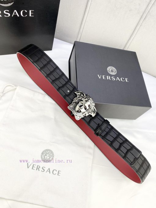 Width 4.0cm Versace is made of carefully selected imported cowhide. This deer leather belt i ezqbtfe2 - Image 5