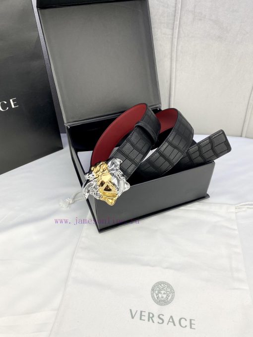 Width 4.0cm Versace is made of carefully selected imported cowhide. This deer leather belt i 3lbkuvrk - Image 8