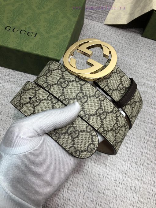 Gucci fabric, lined with a top layer of cowhide tree cream frosted bottom, paired with buckl xva9egr0 - Image 3