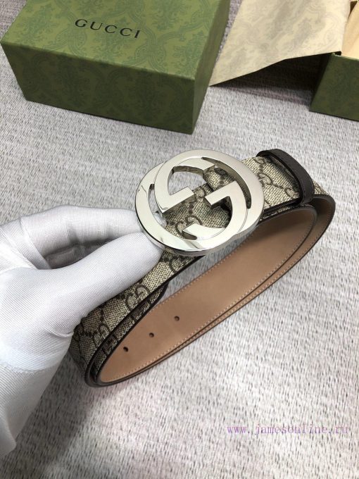 Gucci fabric, lined with a top layer of cowhide tree cream frosted bottom, paired with buckl 019fqea7 - Image 2