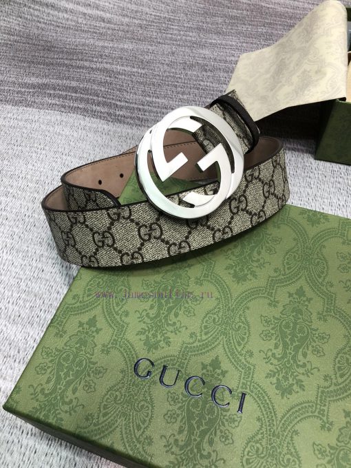 Gucci fabric, lined with a top layer of cowhide tree cream frosted bottom, paired with buckl 019fqea7 - Image 3