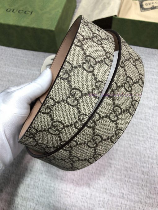 Gucci fabric, lined with a top layer of cowhide tree cream frosted bottom, paired with buckl 019fqea7 - Image 6