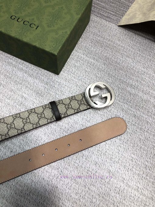Gucci fabric, lined with a top layer of cowhide tree cream frosted bottom, paired with buckl 019fqea7 - Image 8
