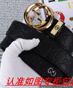 Men's belt Gucci Gucci️Men's leather belt is made of 100% head layer cowhide, ensuring that ikld37f1