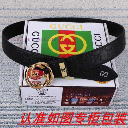 Men's belt Gucci Gucci️Men's leather belt is made of 100% head layer cowhide, ensuring that ikld37f1 - Image 3