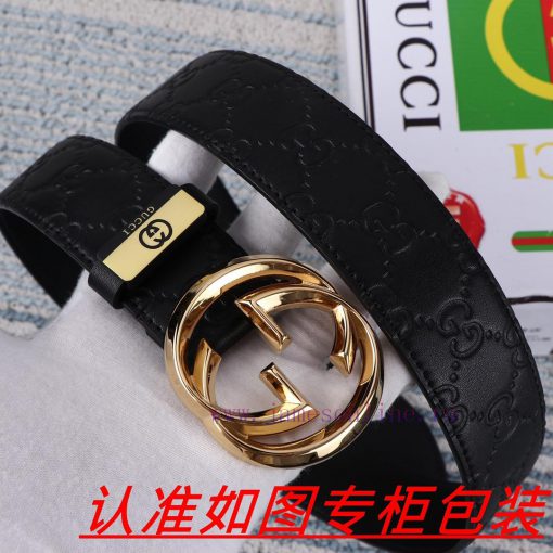 Men's belt Gucci Gucci️Men's leather belt is made of 100% head layer cowhide, ensuring that ikld37f1 - Image 6